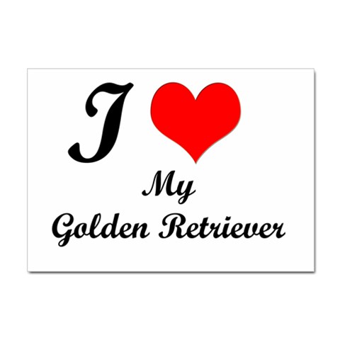 I Love My Golden Retriever Sticker A4 (100 pack) from ZippyPress Front