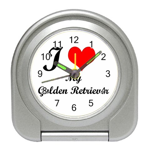I Love My Golden Retriever Travel Alarm Clock from ZippyPress Front