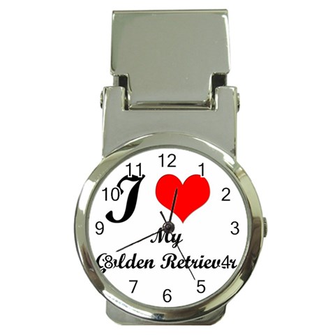 I Love My Golden Retriever Money Clip Watch from ZippyPress Front