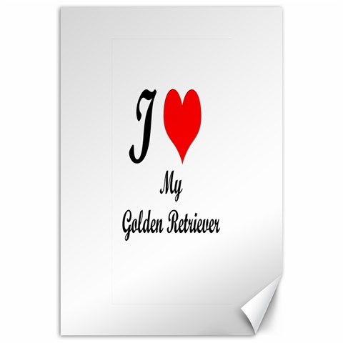 I Love Golden Retriever from ZippyPress 19.62 x28.9  Canvas - 1