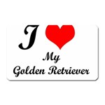 I Love Golden Retriever Magnet (Rectangular)