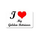 I Love Golden Retriever Magnet (Name Card)