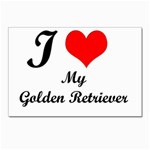 I Love Golden Retriever Postcard 4 x 6  (Pkg of 10)