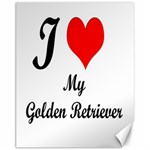 I Love Golden Retriever Canvas 11  x 14 