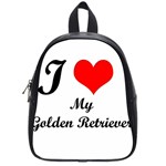 I Love Golden Retriever School Bag (Small)