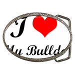 I-Love-My-Bulldog Belt Buckle