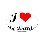 I-Love-My-Bulldog Sticker Oval (100 pack)
