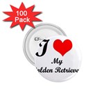 I Love My Golden Retriever 1.75  Button (100 pack) 