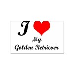 I Love My Golden Retriever Sticker Rectangular (100 pack)