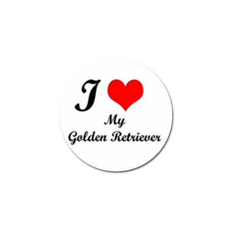 I Love My Golden Retriever Golf Ball Marker (4 pack) from ZippyPress Front