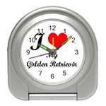 I Love My Golden Retriever Travel Alarm Clock