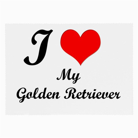 I Love My Golden Retriever Glasses Cloth (Large) from ZippyPress Front