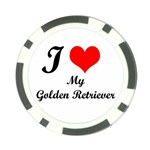 I Love My Golden Retriever Poker Chip Card Guard