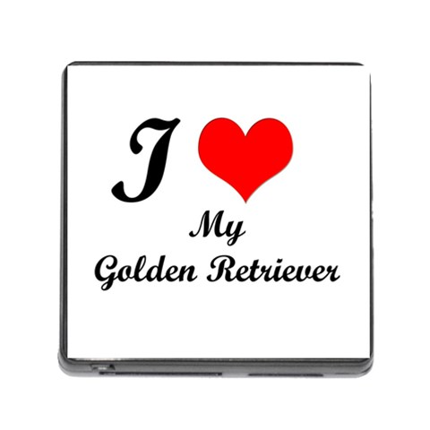 I Love My Golden Retriever Memory Card Reader with Storage (Square) from ZippyPress Front