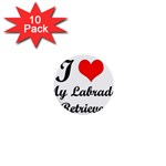 I Love My Labrador Retriever 1  Mini Button (10 pack) 