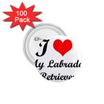 I Love My Labrador Retriever 1.75  Button (100 pack) 