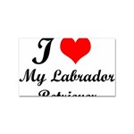 I Love My Labrador Retriever Sticker Rectangular (100 pack)