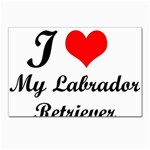 I Love My Labrador Retriever Postcards 5  x 7  (Pkg of 10)