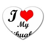 I Love My Chihuahua Mousepad (Heart)