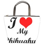 I Love My Chihuahua Bucket Bag