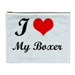 I Love My Boxer Cosmetic Bag (XL)