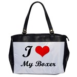 I Love My Boxer Oversize Office Handbag (One Side)