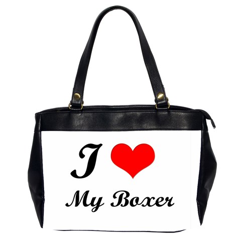 I Love My Boxer Oversize Office Handbag (Two Sides) from ZippyPress Front