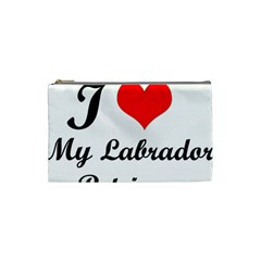 I Love My Labrador Retriever Cosmetic Bag (Small) from ZippyPress Front