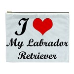 I Love My Labrador Retriever Cosmetic Bag (XL)