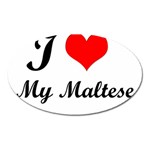 I Love My Maltese Magnet (Oval)
