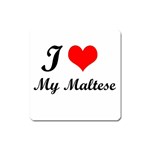 I Love My Maltese Magnet (Square)