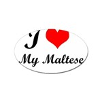 I Love My Maltese Sticker Oval (100 pack)