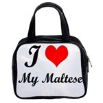I Love My Maltese Classic Handbag (Two Sides)