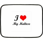 I Love My Maltese Mini Fleece Blanket(Two Sides)