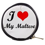 I Love My Maltese Mini Makeup Bag
