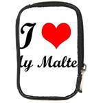 I Love My Maltese Compact Camera Leather Case