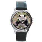 Big Panda Round Metal Watch