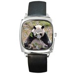 Big Panda Square Metal Watch