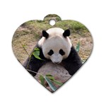Big Panda Dog Tag Heart (One Side)