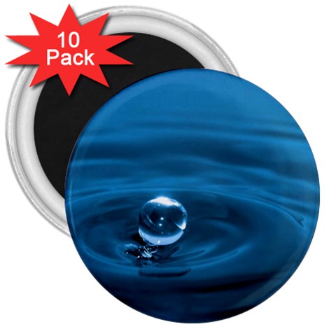 Water Drop 3  Magnet (10 pack) from ZippyPress Front