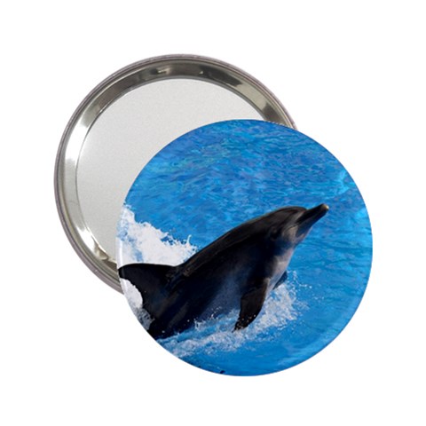 Swimming Dolphin 2.25  Handbag Mirror from ZippyPress Front