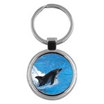 Swimming Dolphin Key Chain (Round)