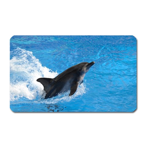 Swimming Dolphin Magnet (Rectangular) from ZippyPress Front