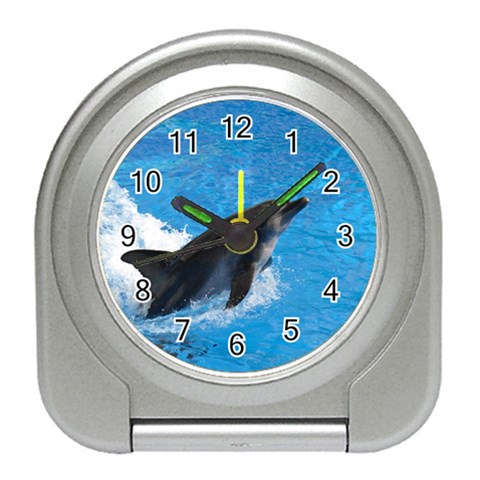 Swimming Dolphin Travel Alarm Clock from ZippyPress Front