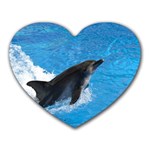 Swimming Dolphin Mousepad (Heart)