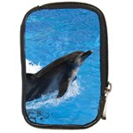 Swimming Dolphin Compact Camera Leather Case