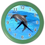 Jumping Dolphin Color Wall Clock