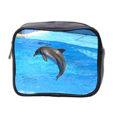 Jumping Dolphin Mini Toiletries Bag (Two Sides) from ZippyPress Front