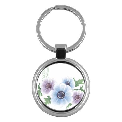 Flower028 Key Chain (Round) from ZippyPress Front