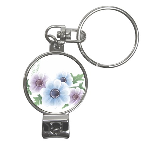 Flower028 Nail Clippers Key Chain from ZippyPress Front